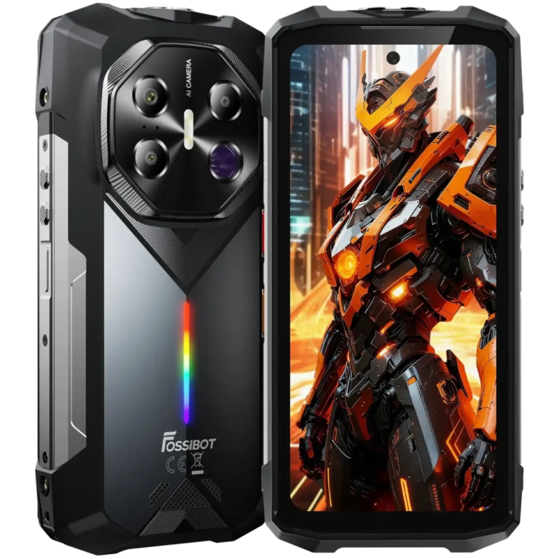 Fossibot F113 12GB/256GB Gris Rugged avec vision nocturne IP68/IP69K 6,78 pouces IPS 120Hz 64MP 20000mAh 33W NFC
