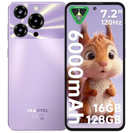 Oukitel C69 4GB/128GB Violet 7,2 pouces 120Hz 64MP 6000mAh 18W