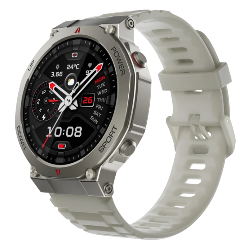 Black Shark GS3 Ultra Argent 1,43 pouces AMOLED GPS 18 jours +160 sports 5ATM IP69K Smartwatch