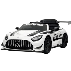 Mercedes AMG GT3 Blanc 12V 2 moteurs 5km/h 30kg Voiture électrique pour enfants