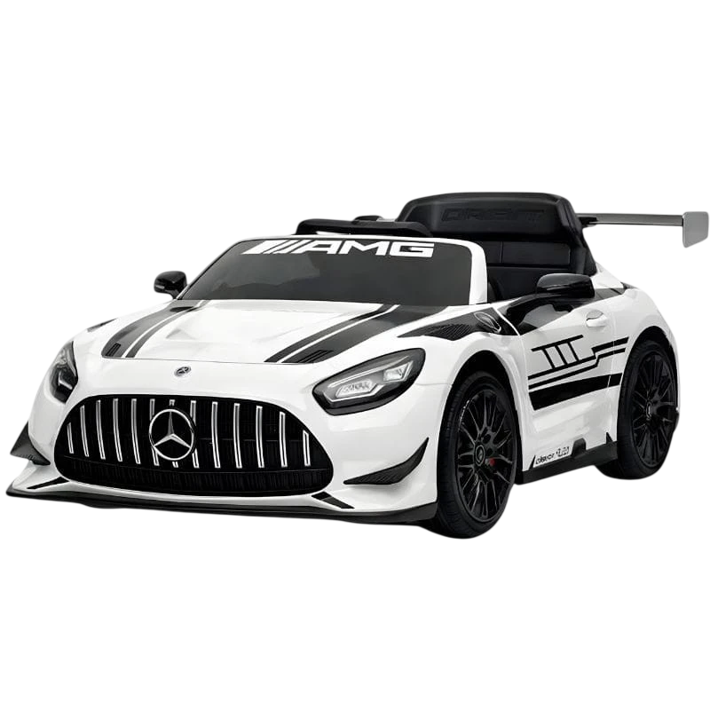 Mercedes AMG GT3 Blanc 12V 2 moteurs 5km/h 30kg Voiture électrique pour enfants