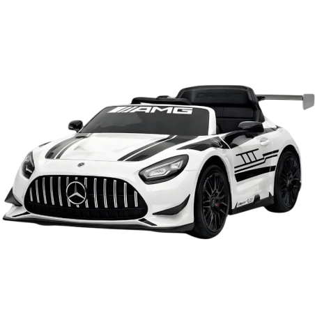Mercedes AMG GT3 Blanc 12V 2 moteurs 5km/h 30kg Voiture électrique pour enfants