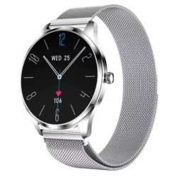 TN99 Bracelet Milanais Argent 1,43 pouces AMOLED Appels Bluetooth 5 jours +100 sports IP67 - Montre connectée