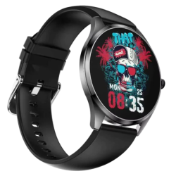 TN99 Bracelet Silicone Noir 1,43 pouces AMOLED Appels Bluetooth 5 jours +100 sports IP67 - Montre connectée