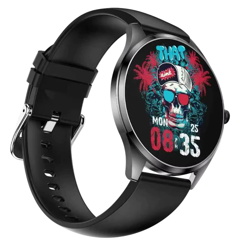 TN99 Bracelet Silicone Noir 1,43 pouces AMOLED Appels Bluetooth 5 jours +100 sports IP67 - Montre connectée