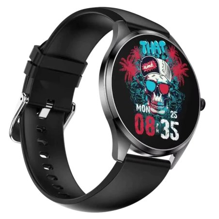 TN99 Bracelet Silicone Noir 1,43 pouces AMOLED Appels Bluetooth 5 jours +100 sports IP67 - Montre connectée