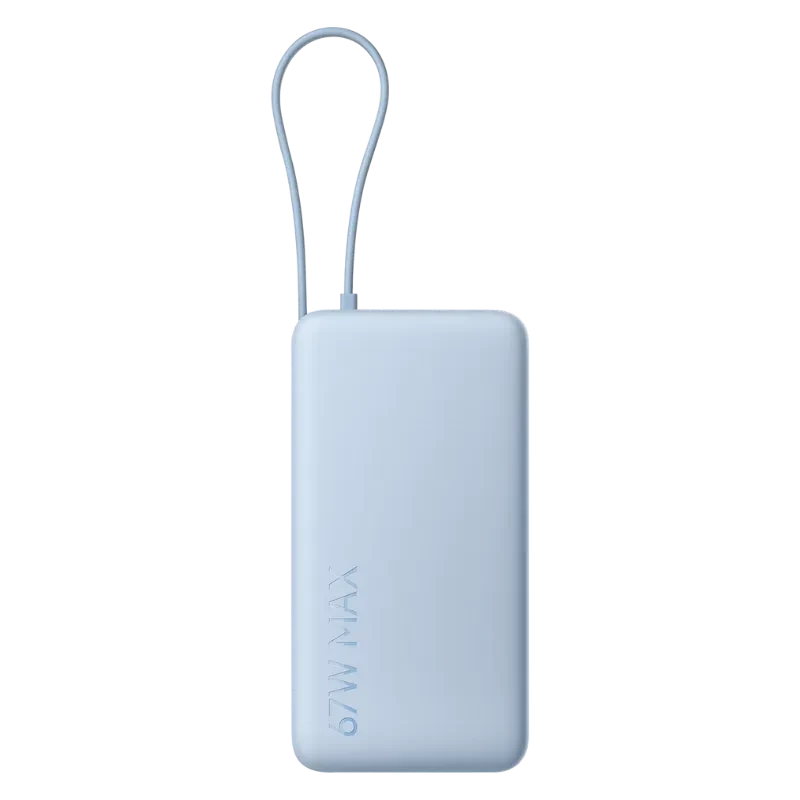 Xiaomi Power Bank Bleu glacier avec câble intégré 20000mAh 67W