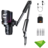 COMICA EJoy Uni Pro (A) Noir à condensateur 20m de portée 50h suppression du bruit 48kHz RGB Microphone sans fil
