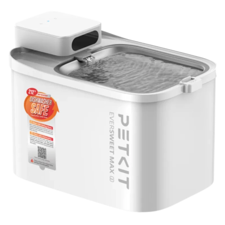 PETKIT EverSweet Max 2 (UVC) 3L Fontaine pour Chats Sans Câble acier inoxydable sans fil