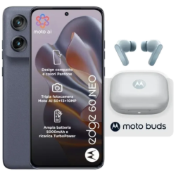 Motorola Edge 60 Neo 5G 8GB/256GB Bleu Grisaille 6,36 pouces pOLED 120Hz 50MP 68W NFC + Écouteurs Moto Buds