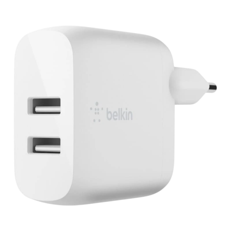 Belkin USB-A 24W  Blanc - Chargeur Double