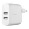 Belkin USB-A 24W  Blanc - Chargeur Double