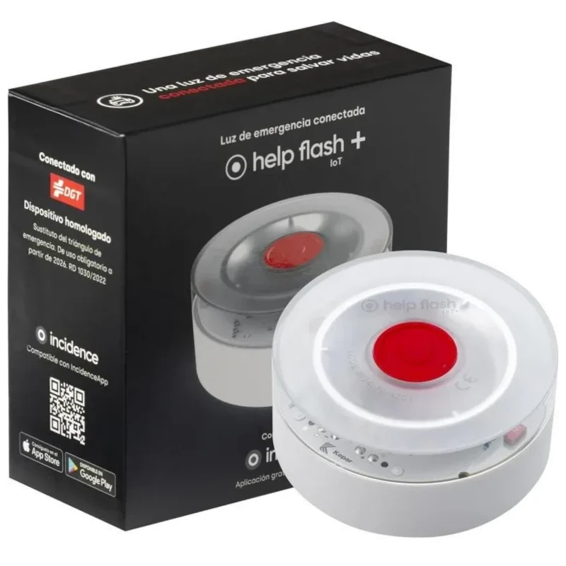 Help Flash IOT Plus 290 candelas Homologuée par la DGT 3.0 Géolocalisable Blanche Balise de détresse