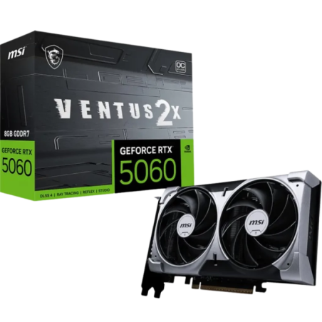 MSI GeForce RTX 5060 8G VENTUS 2X OC NVIDIA 8 GB GDDR7 PCIe 5.0 2 ventilateurs HDMI 2.1 3 DisplayPort Carte graphique