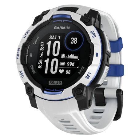 Garmin Instinct 3 45 mm Solar Blanc Bracelet Silicone 0,9 pouces MIP NFC 28 jours 10ATM Smartwatch