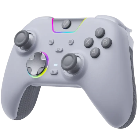 EasySMX X05 Pro PC Blanc multiplateforme avec triple connexion 2,4 GHz/Bluetooth/USB-C effet Hall vibration Manette de jeu
