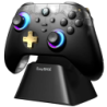 EasySMX D05 PC Noir multiplateforme avec Base de Recharge, Joysticks effet Hall et gâchettes vibration 1000mAh RGB Manette