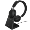 Jabra Evolve2 65 Stereo MS USB-C avec base de charge Arceau Bluetooth 5.0 Casque sans fil