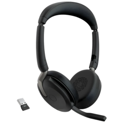 Jabra Evolve2 65 Flex UC Stereo Arceau ANC Bluetooth 5.2 32h Multipoint Casque sans fil