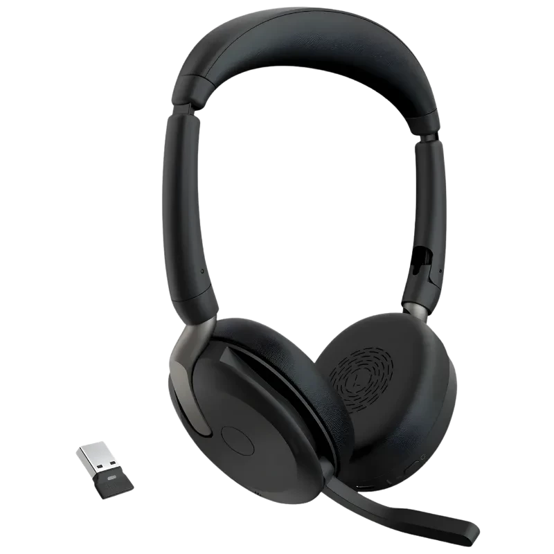 Jabra Evolve2 65 Flex UC Stereo Arceau ANC Bluetooth 5.2 32h Multipoint Casque sans fil