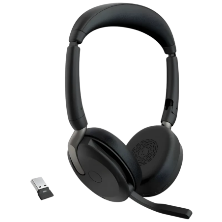 Jabra Evolve2 65 Flex UC Stereo Arceau ANC Bluetooth 5.2 32h Multipoint Casque sans fil