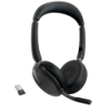 Jabra Evolve2 65 Flex UC Stereo Arceau ANC Bluetooth 5.2 32h Multipoint Casque sans fil