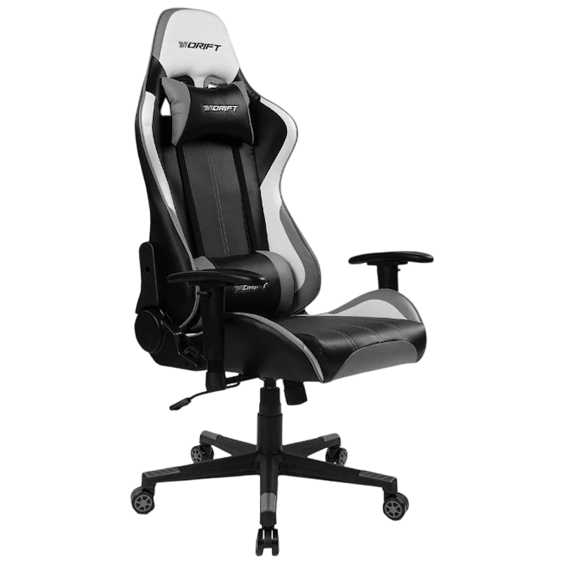 Drift DR175 Noir Gris 150kg inclinable appuie-tête coussin lombaire Chaise gaming