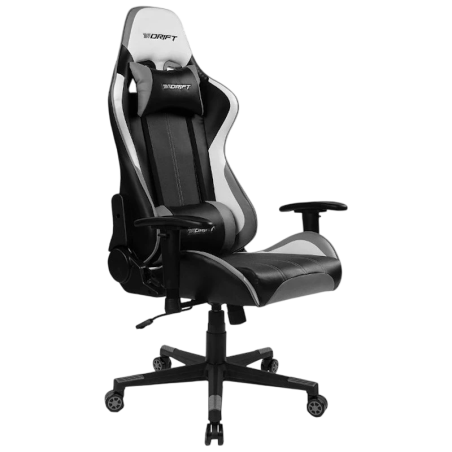 Drift DR175 Noir Gris 150kg inclinable appuie-tête coussin lombaire Chaise gaming