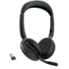 Jabra Evolve2 65 Flex UC Stereo USB-A avec base de charge Arceau Bluetooth 5.2 32h Multipoint Casque sans fil
