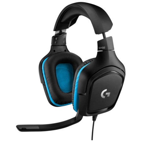 Logitech G432 Noir/Bleu Arceau avec micro Casque gaming