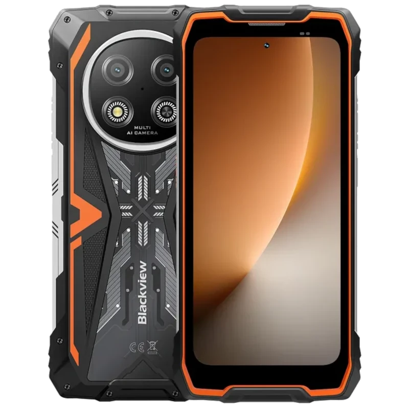 Blackview Rock 2 5G 8GB/256GB Orange Rugged IP68/IP69K 6,67 pouces IPS 120Hz 16MP 15000mAh 33W NFC