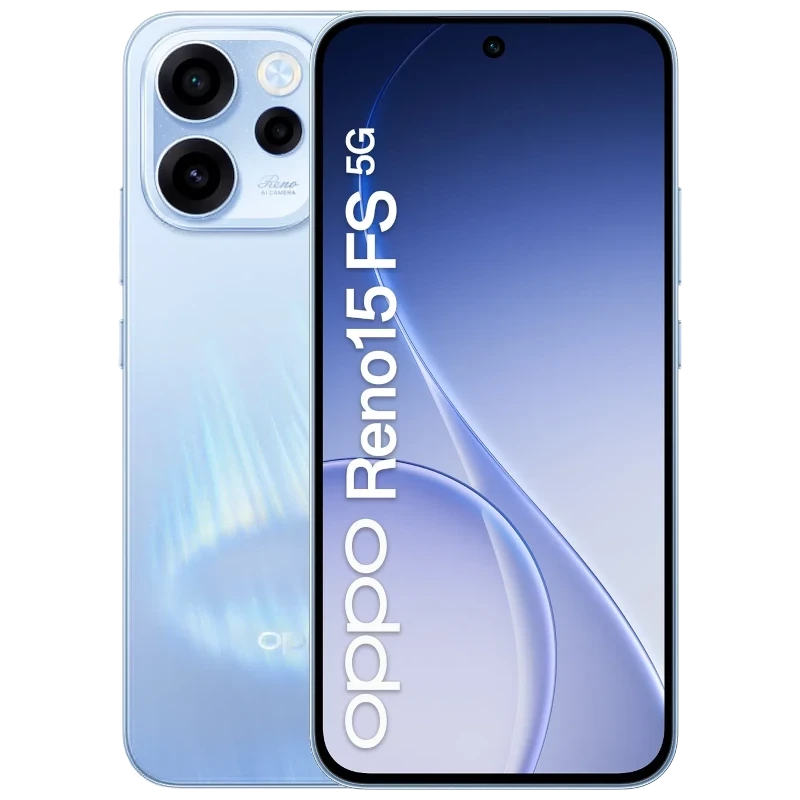 OPPO Reno15 FS 5G 8GB/512GB Aurora Bleu 6,57 pouces AMOLED 120Hz 50MP 6500mAh 80W NFC