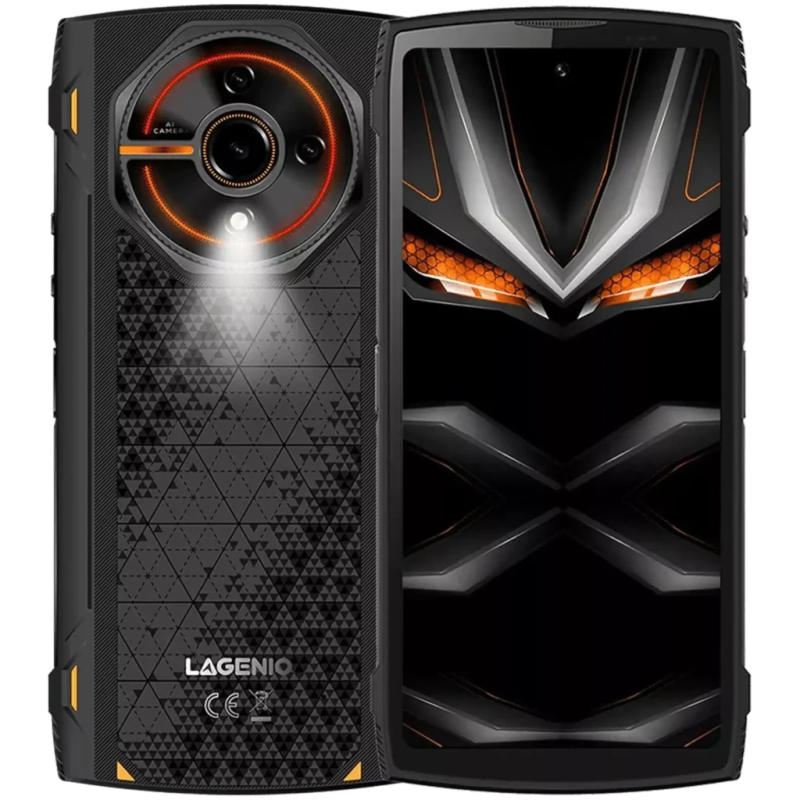 Lagenio Panther 2 4GB/128GB Noir Rugged IP68/IP69K 6,7 pouces 120Hz 16MP 5150mAh 18W NFC