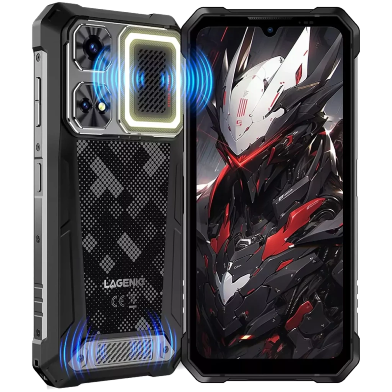 Lagenio Rhino 1 Pro 8GB/256GB Noir 6,9 pouces IPS 120Hz 64MP 12000mAh 33W NFC