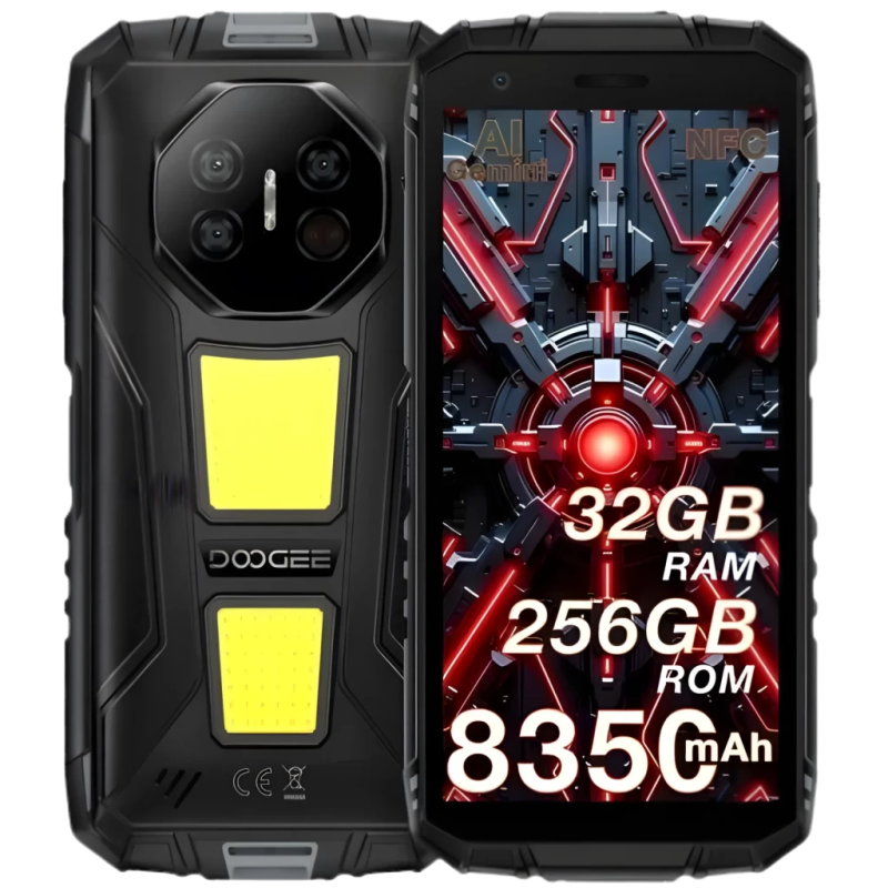 Doogee Fire 3 Max 4G 8GB/256GB Gris avec vision nocturne 5,45 pouces IPS 48MP 8350mAh 18W NFC