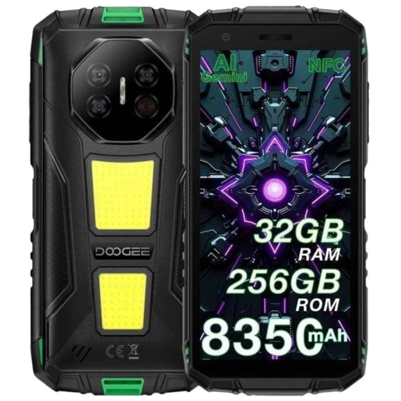 Doogee Fire 3 Max 4G 8GB/256GB Vert avec vision nocturne 5,45 pouces IPS 48MP 8350mAh 18W NFC
