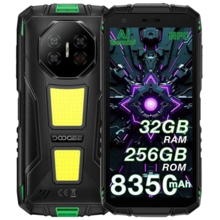 Doogee Fire 3 Max 4G 8GB/256GB Vert avec vision nocturne 5,45 pouces IPS 48MP 8350mAh 18W NFC