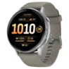 Garmin Venu 4 45 mm Argent Bracelet Silicone Gris 1,4 pouces AMOLED GPS NFC 12 jours 5ATM Smartwatch