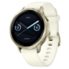 Garmin Venu 4 41 mm Doré Bracelet Silicone Blanc 1,2 pouces AMOLED GPS NFC 10 jours 5ATM Smartwatch
