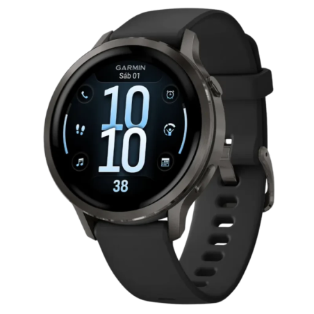 Garmin Venu 4 41 mm Noir Bracelet Silicone 1,2 pouces AMOLED GPS NFC 10 jours 5ATM Smartwatch