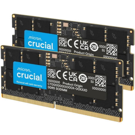 Crucial DDR5 32GB Kit (2x16GB) 5600MHz SODIMM Mémoire RAM