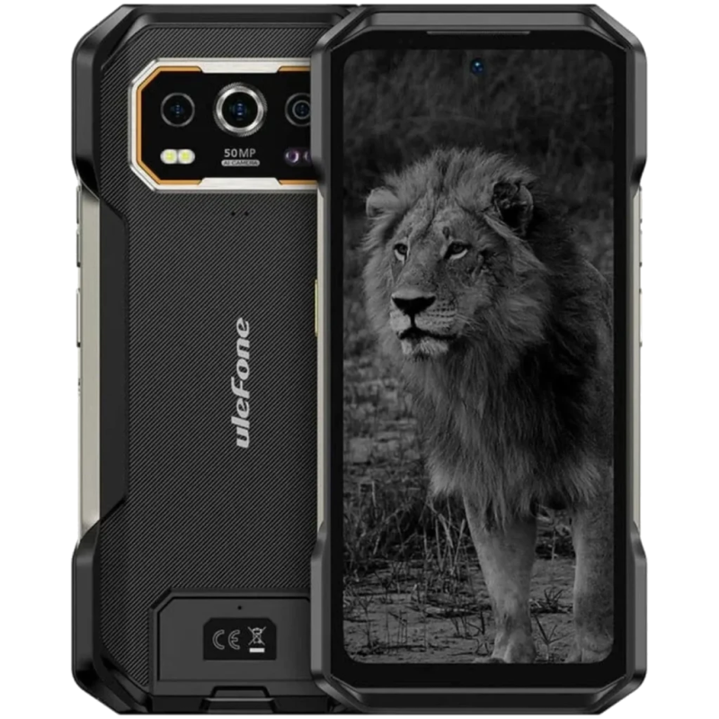 Ulefone Armor 27T Plus 12GB/256GB Noir Rugged avec caméra thermique IP68/IP69K 6,78 pouces IPS 120Hz 64MP 33W NFC