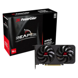 Powercolor Reaper RX 9060XT 16GB PCIe 5.0 2 ventilateurs HDMI 2.1 2 DisplayPort Carte graphique