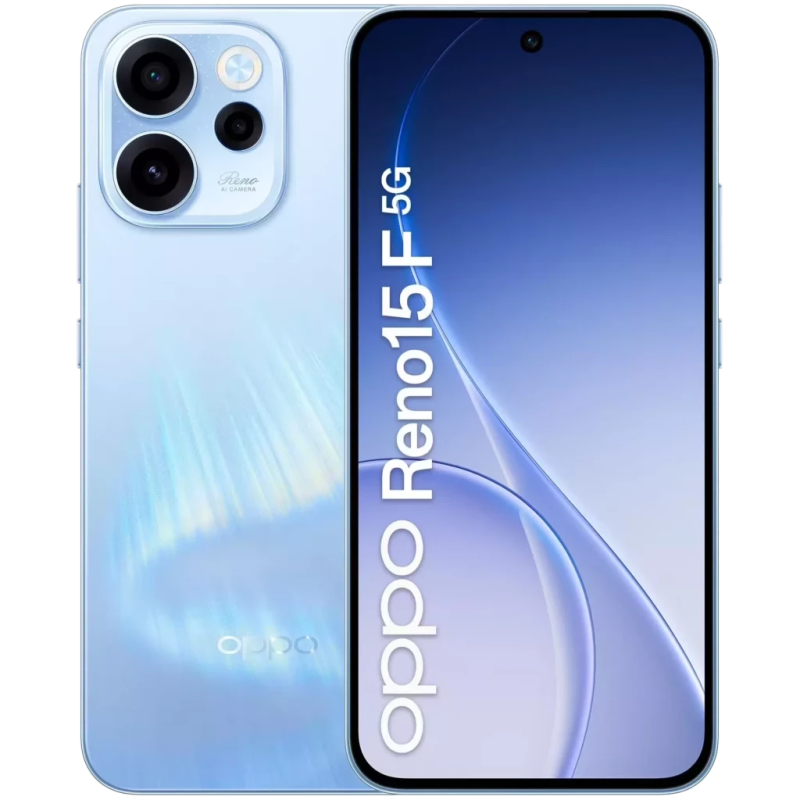 OPPO Reno15 F 5G 8GB/256GB Aurora Bleu 6,57 pouces AMOLED 120Hz 50MP 7000mAh 80W NFC