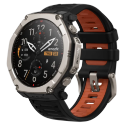 Amazfit T-Rex Ultra 2 Magma Noir 1,5 pouces AMOLED GPS NFC Appels Bluetooth 30 jours +187 sports 10ATM Smartwatch