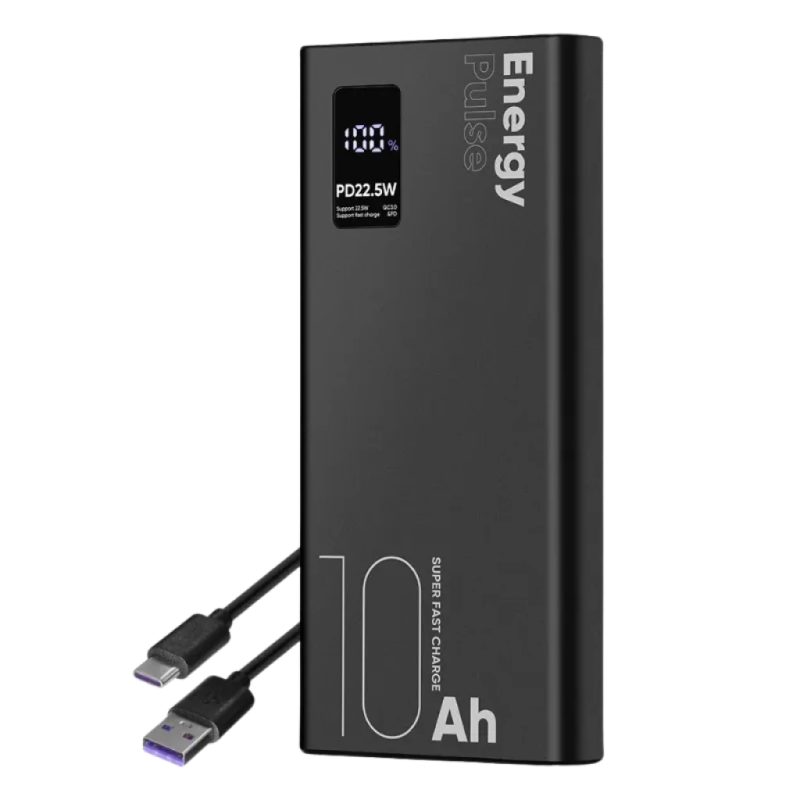 OBAL:ME EnergyPulse Noir 10000mAh 22,5W Power Bank