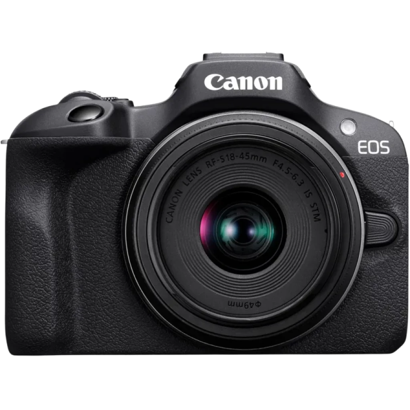 Canon EOS R100 + RF-S 18-45mm F4.5-6.3 IS STM Kit 24,1 MP 4K APS-C 3 pouces WiFi Appareil photo hybride