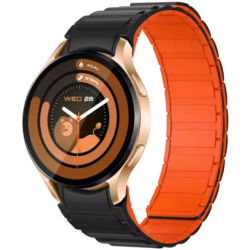 COLMI I28 Ultra Doré Bracelet magnétique Noir/Orange 1,43 pouces AMOLED 7 jours IP68 Smartwatch