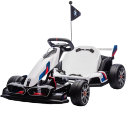 BMW Go Kart - Voiture électrique pour enfants 24 V, blanche