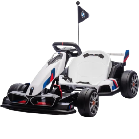 BMW Go Kart - Voiture électrique pour enfants 24 V, blanche